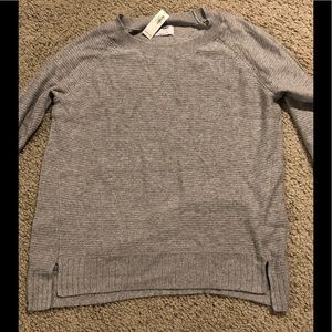 Ribbed Gray Sweater